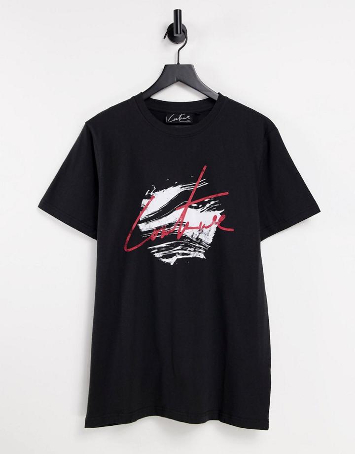 The Couture Club Circle Signature T-shirt In Black