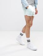 Asos Jersey Runner Short With Contrast Piping - Blue