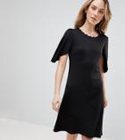 Y.a.s Tall Sulaima Mutton Sleeve Dress - Black