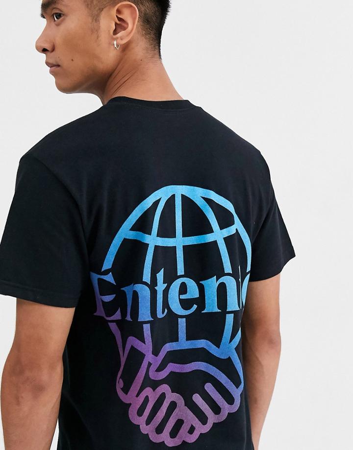 Entente T-shirt In Black With Ombre Logo