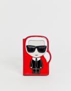 Karl Lagerfeld Iconic Passport Holder - Red