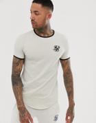 Siksilk Ringer T-shirt In Beige-stone