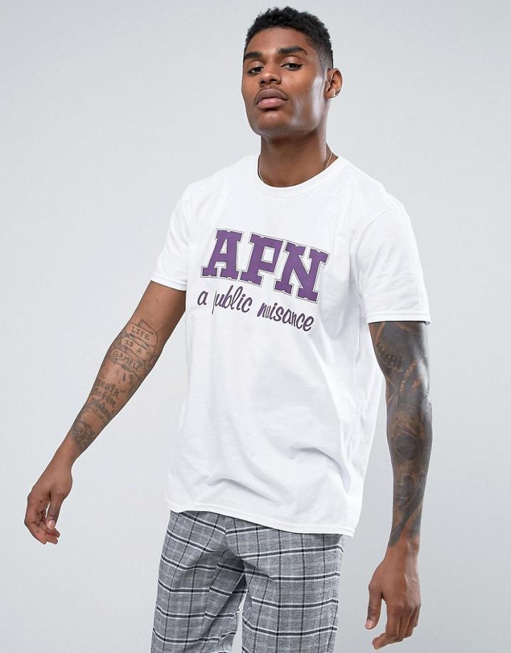 Apn Mad Logo Print T-shirt - White