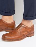 Hudson London Keating Leather Brogue Shoes - Tan