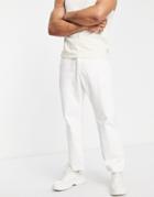 Bershka Oversized Baggy Jeans In White-neutral