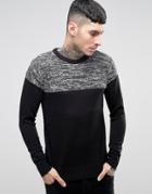 Brave Soul Sweater With Reverse Panel - Gray