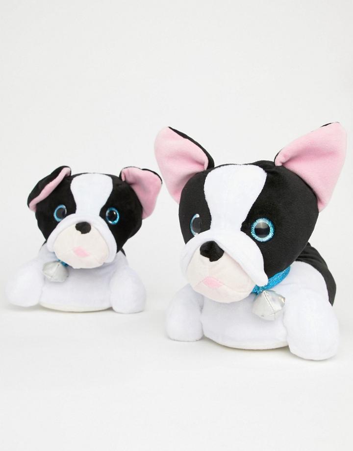 Asos Desing Nilo French Bulldog Slippers - Multi