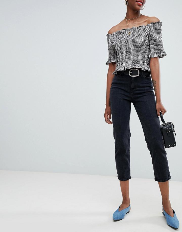 New Look Harlow Straight Leg Crop Jean - Black