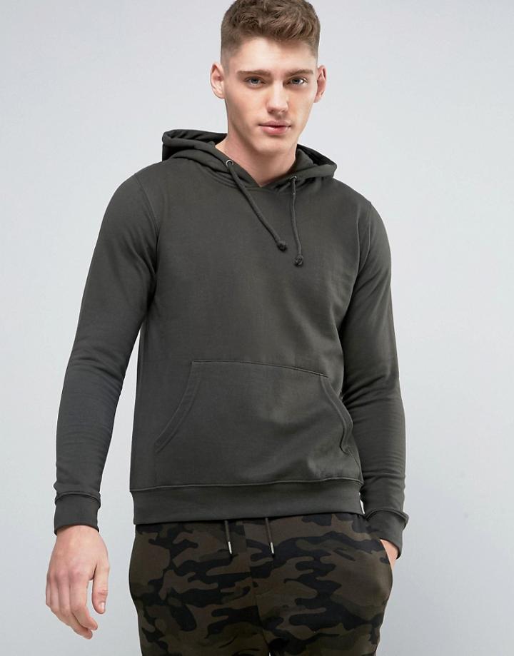 Brave Soul Basic Overhead Hoodie - Green
