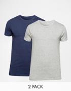 Jack & Jones 2 Pack T-shirts In Regular Fit - Multi