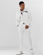 Asos Design Wedding Super Skinny Suit Suit Vest In White