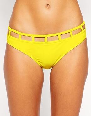 Evil Twin Heatwave Racer Back Bikini Bottom - Yellow