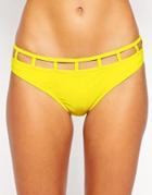 Evil Twin Heatwave Racer Back Bikini Bottom - Yellow