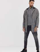 Asos Design Two-piece Zip Through Jacket In Gray Check