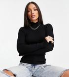 Threadbare Tall Ellie Split Sleeve Sweater In Black