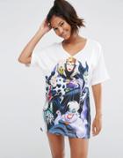 Asos Disney Villains Sleep Tee - Multi