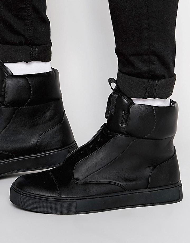 Asos Sneakers In Black With Elastic - Black