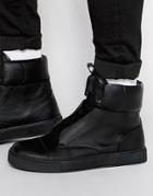 Asos Sneakers In Black With Elastic - Black