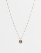 Topshop Aries Crystal Pendant Necklace In Gold