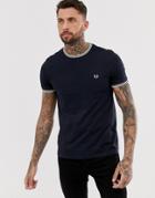 Fred Perry Twin Tipped T-shirt In Navy