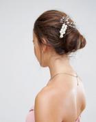 Asos Wedding Faux Pearl Bead Hair Clip - Cream