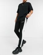 The Couture Club Paneled Slim Sweatpants In Black