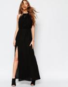 Wyldr Projection Maxi Dress With Open Back - Black