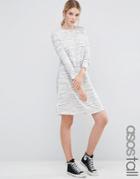 Asos Tall Casual Swing Sweat Dress In Space Dye - Gray