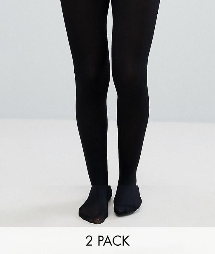 Asos 2 Pack 80 Denier Tights - Black