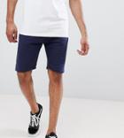 D-struct Tall Basic Jersey Shorts - Navy