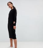 Asos Design Tall Sweater Dress In Fine Knit - Black
