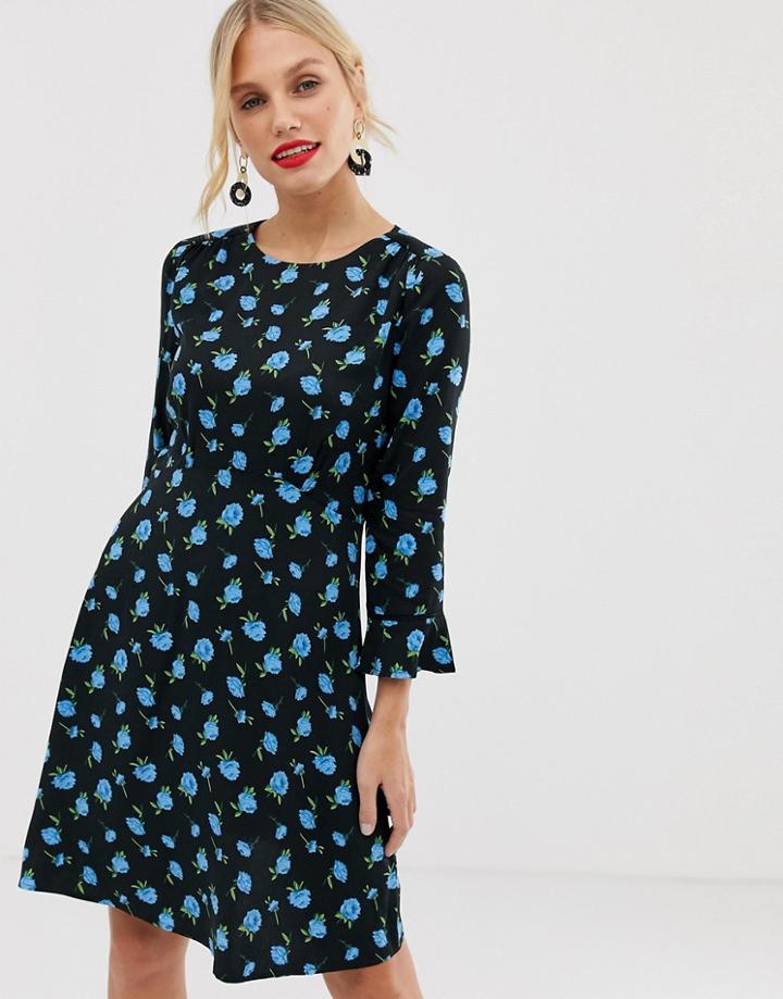 Oasis Swing Dress In Floral Print - Multi