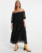 Inwear Yazzy Tiered Smock Dress In Black