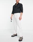 Asos Design Smart Oversized Tapered Pants In White