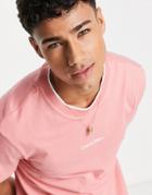 Calvin Klein Center Logo T-shirt In Pink