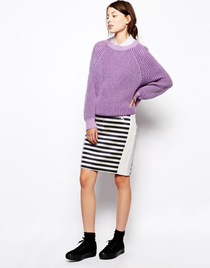 Baum Und Pferdgarten Sachi Pencil Skirt In Stripe Sequin