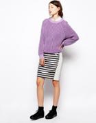 Baum Und Pferdgarten Sachi Pencil Skirt In Stripe Sequin