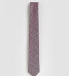 Noose & Monkey Tie With Geometric Jacquard - Red