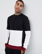 Only & Sons Color Block Sweat - Black