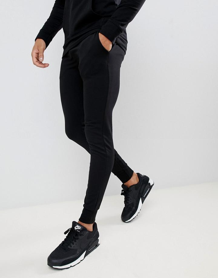 New Look Super Skinny Jogger In Black - Black