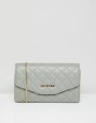 Love Moschnio Quilted Clutch Bag - Gray
