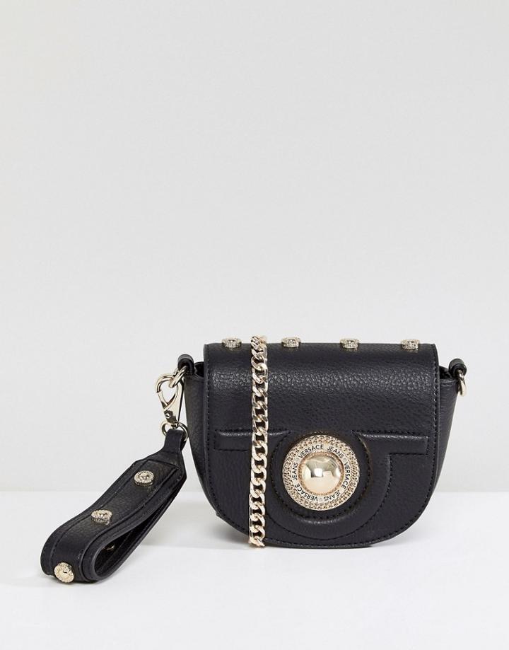 Versace Jeans Half Moon Mini Crossbody Bag - Black