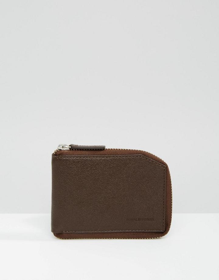 Royal Republiq Fuze Zip Wallet In Brown - Brown