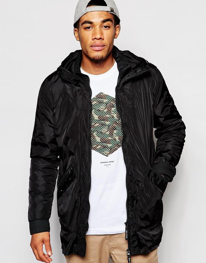 Marshall Artist Patina Fishtail Parka - Black