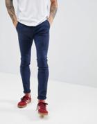 Celio Skinny Chino In Navy - Navy