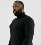 Jack & Jones Essentials Knitted Roll Neck Sweater In Black - Black