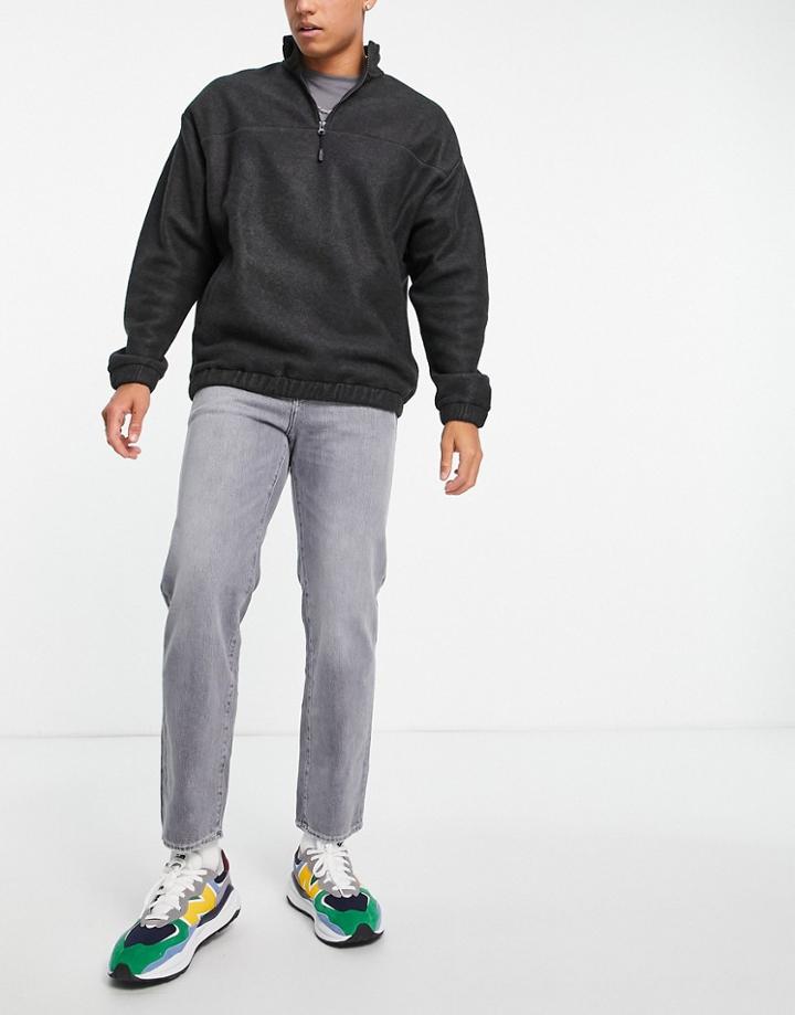 Selected Homme Organic Cotton Kobe Loose Fit Jeans In Gray-grey
