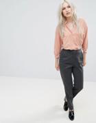 Selected Valina Wool Blend Tailored Pants - Gray