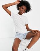 Superdry Lace Mix T-shirt In White