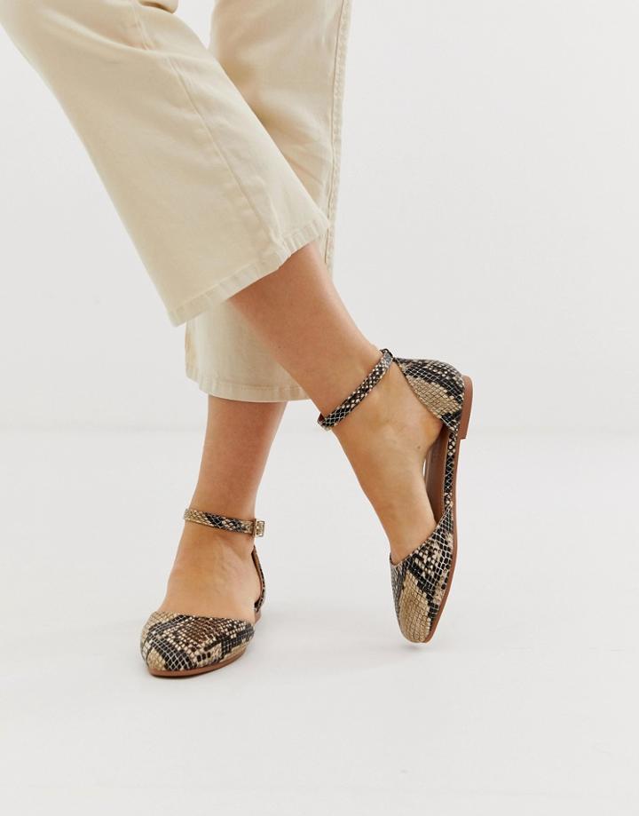 Asos Design Linton Ballet Flats-beige